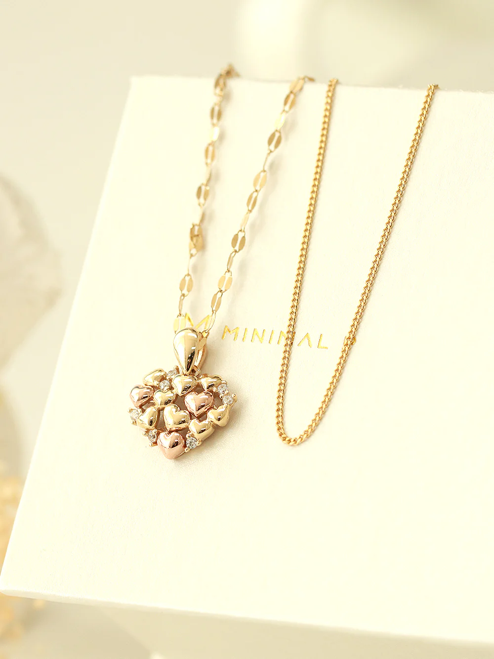 14K 18K Gold Lovely Heart Necklace - Image 8