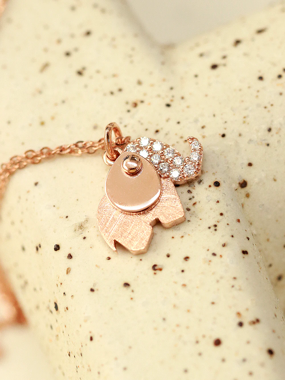 14K 18K Gold Lucky Elephant Necklace - Image 5