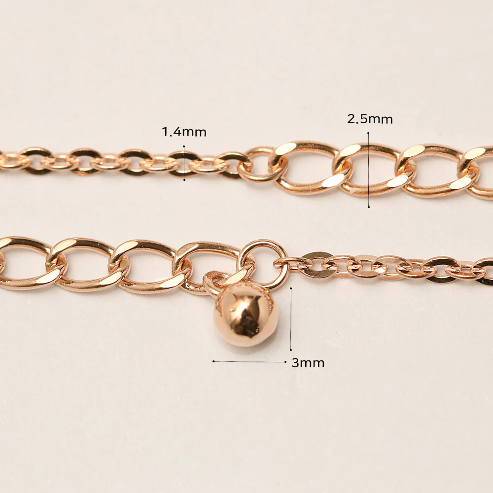 14K 18K Gold Lucky Whale Tail Anklet - Image 14