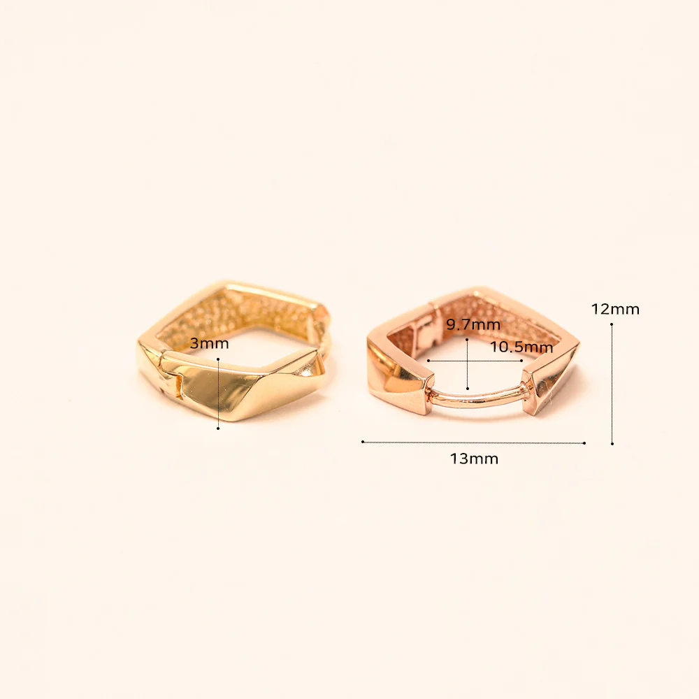 14K 18K Gold Modern Cutting Cartilage Hoop Earring - Image 11