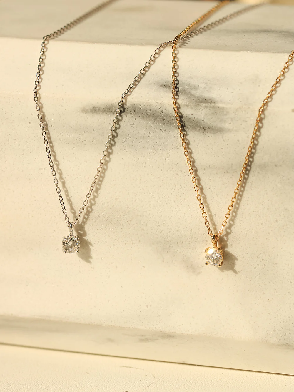 14K 18K Gold Moissanite 0.3 Karat Pendant and Necklace - Image 7