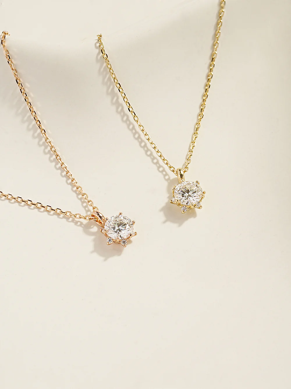 14K 18K Gold Moissanite Blossom Necklace - Image 13