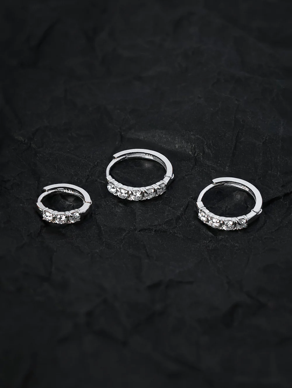 14K 18K Gold Moissanite Cartilage Hoop Earring - Image 13