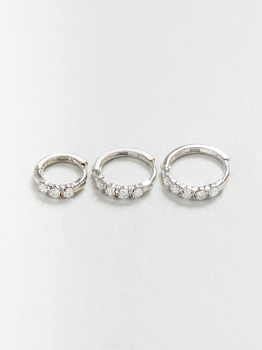 14K 18K Gold Moissanite Cartilage Hoop Earring - Image 14