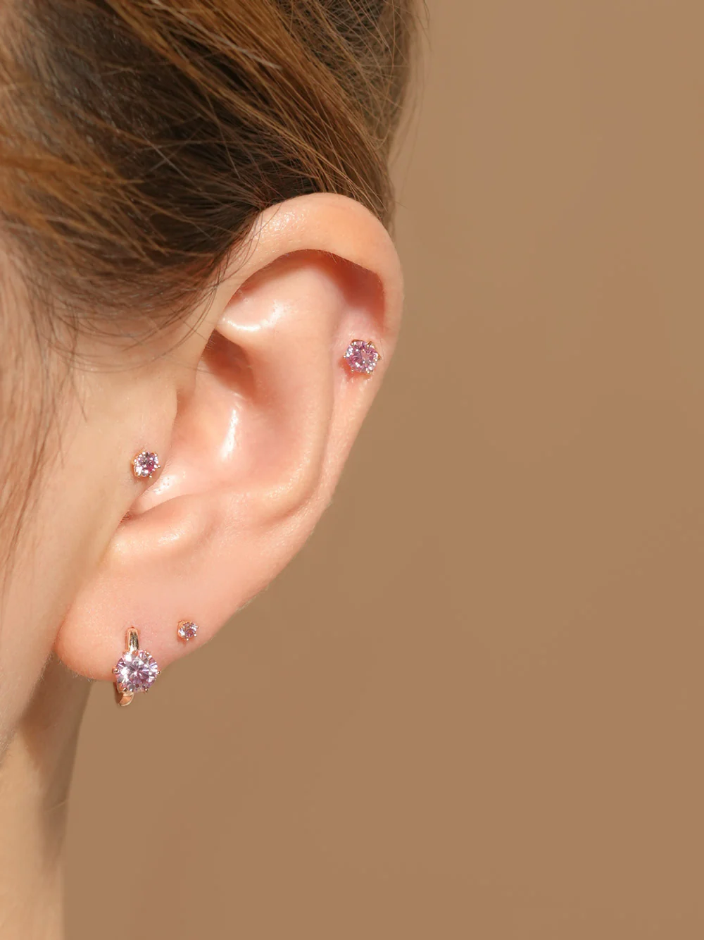 14K 18K Gold Moissanite Dia Color Cartilage Hoop Earring S,M,L - Image 16