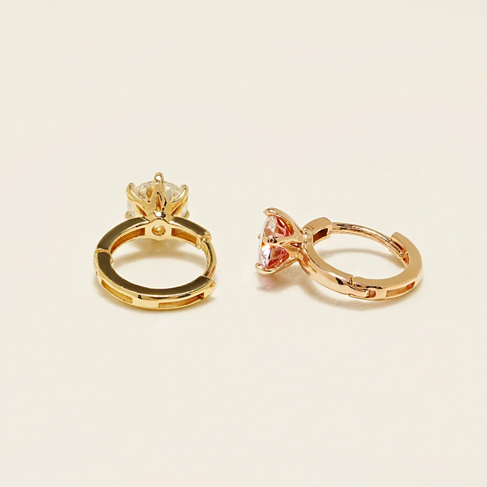 14K 18K Gold Moissanite Dia Color Cartilage Hoop Earring S,M,L - Image 24