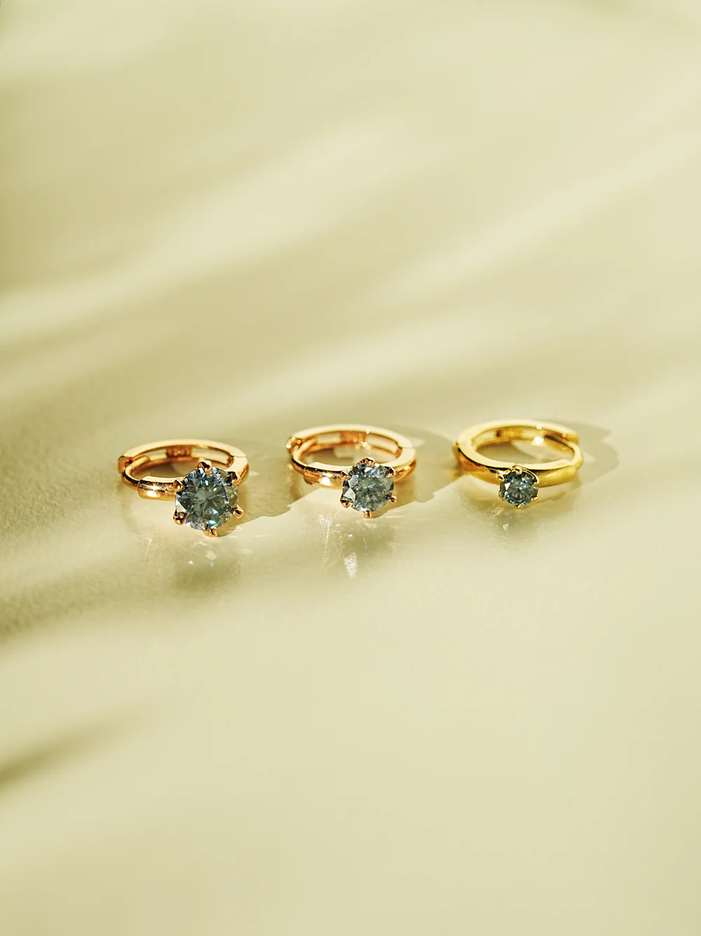 14K 18K Gold Moissanite Dia Color Cartilage Hoop Earring S,M,L - Image 5