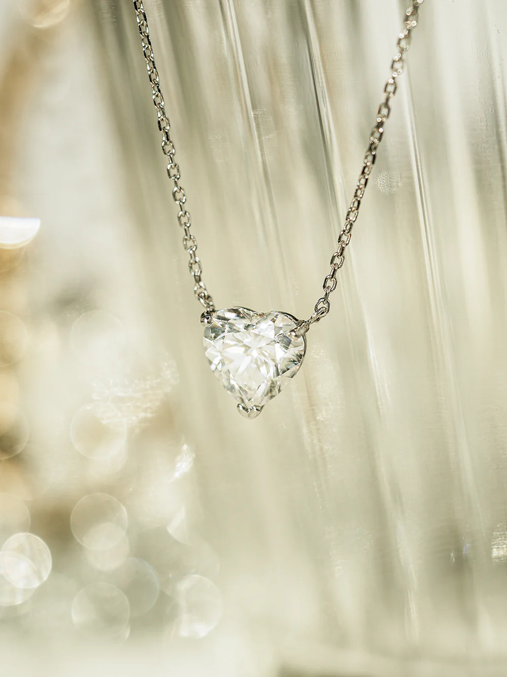 14K 18K Moissanite Glory Heart Necklace - Image 10