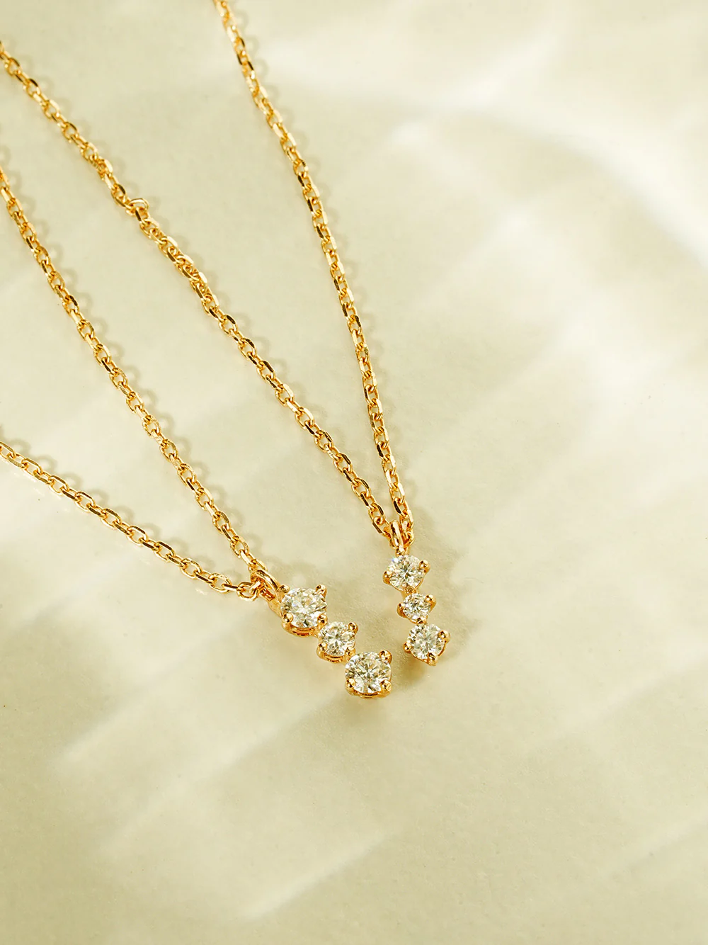 14K 18K Gold Moissanite Moissanite Radi Bar Necklace - Image 11