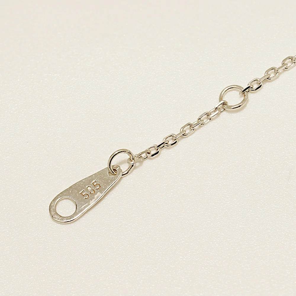 14K 18K Gold Moissanite Moissanite Radi Bar Necklace - Image 16