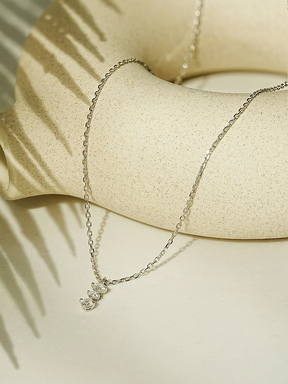 14K 18K Gold Moissanite Moissanite Radi Bar Necklace - Image 7