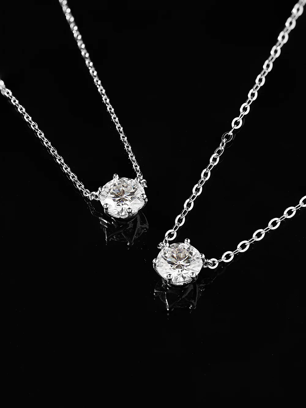 14K 18K Gold 1 Carat Moissanite Dia Necklace