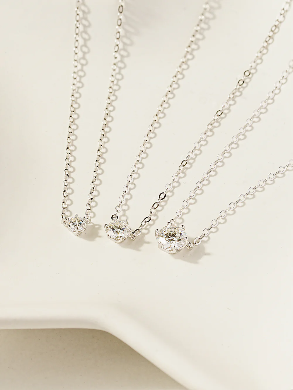 14K 18K Gold 1 Carat Moissanite Dia Necklace - Image 11