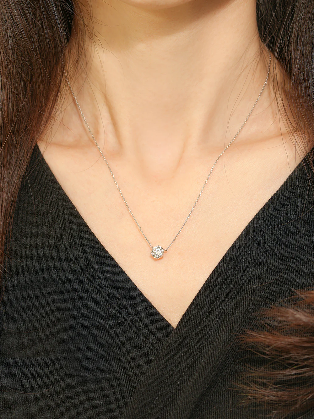 14K 18K Gold 1 Carat Moissanite Dia Necklace - Image 17
