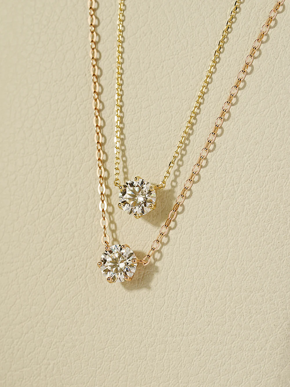 14K 18K Gold 1 Carat Moissanite Dia Necklace - Image 3