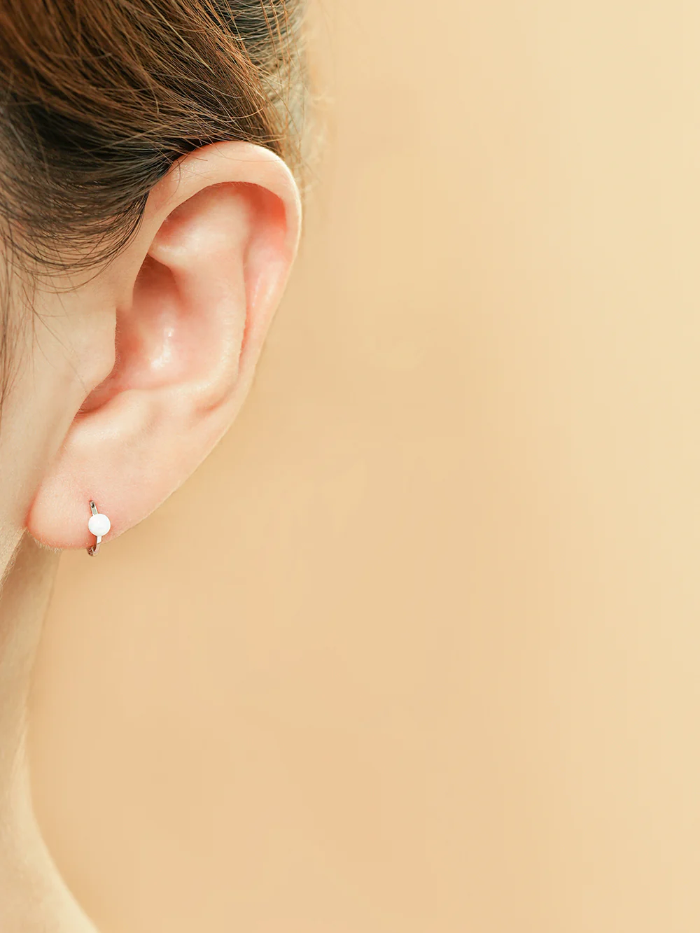 14K 18K Gold Opal Cartilage Hoop Earring - Image 4