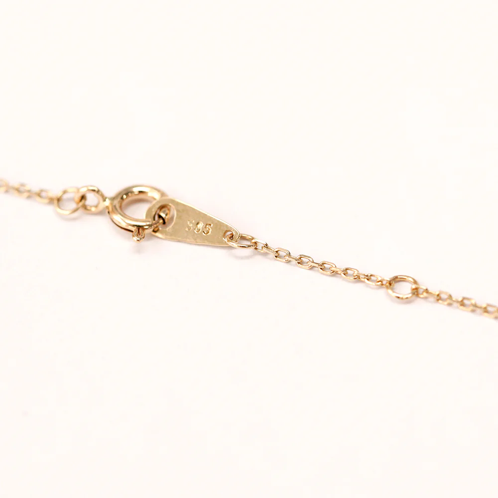 14K 18K Gold Point Marquiuse Cubic Necklace - Image 11