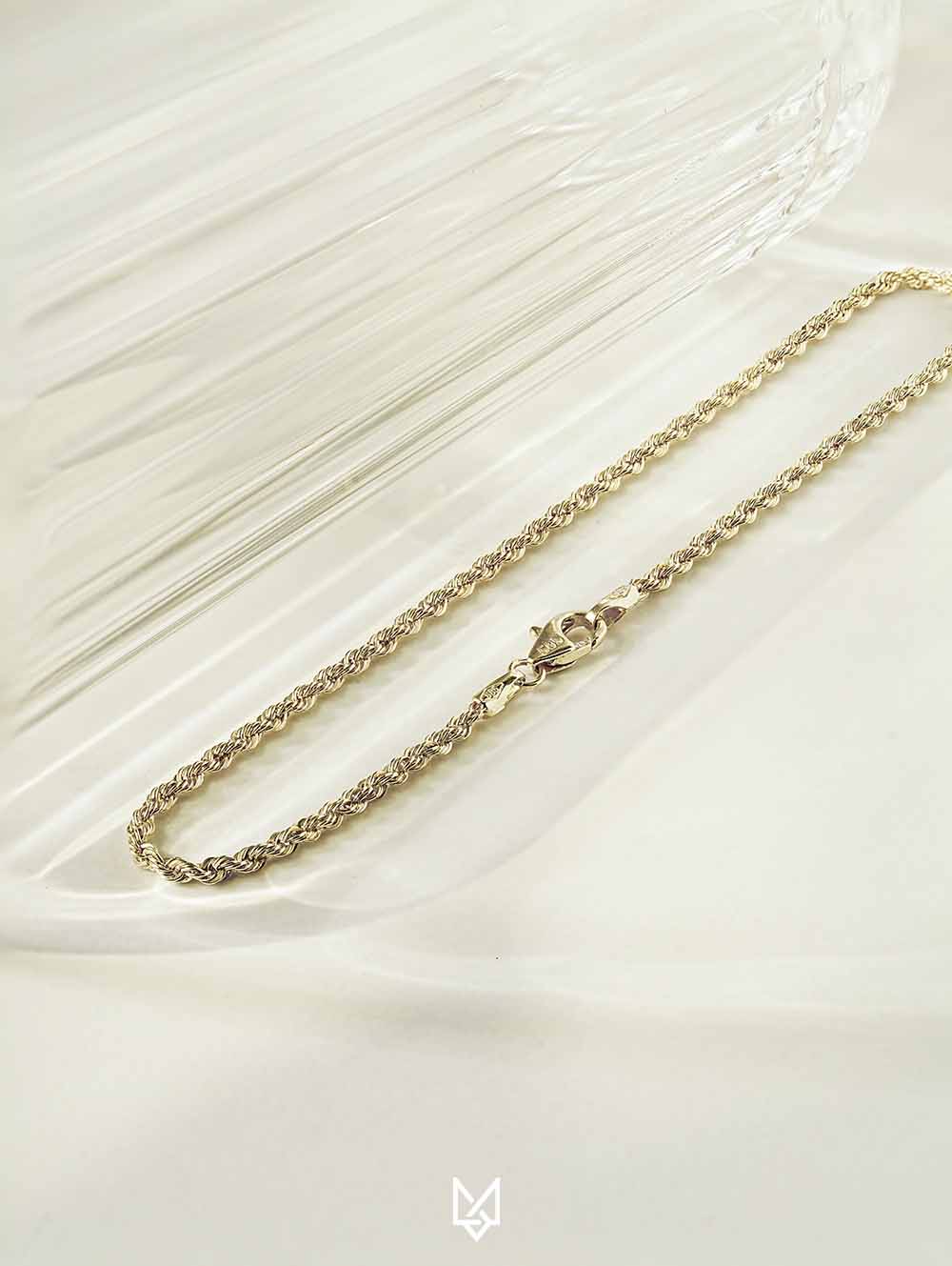 14K Gold Rope Chain Anklet Bracelet - Image 11