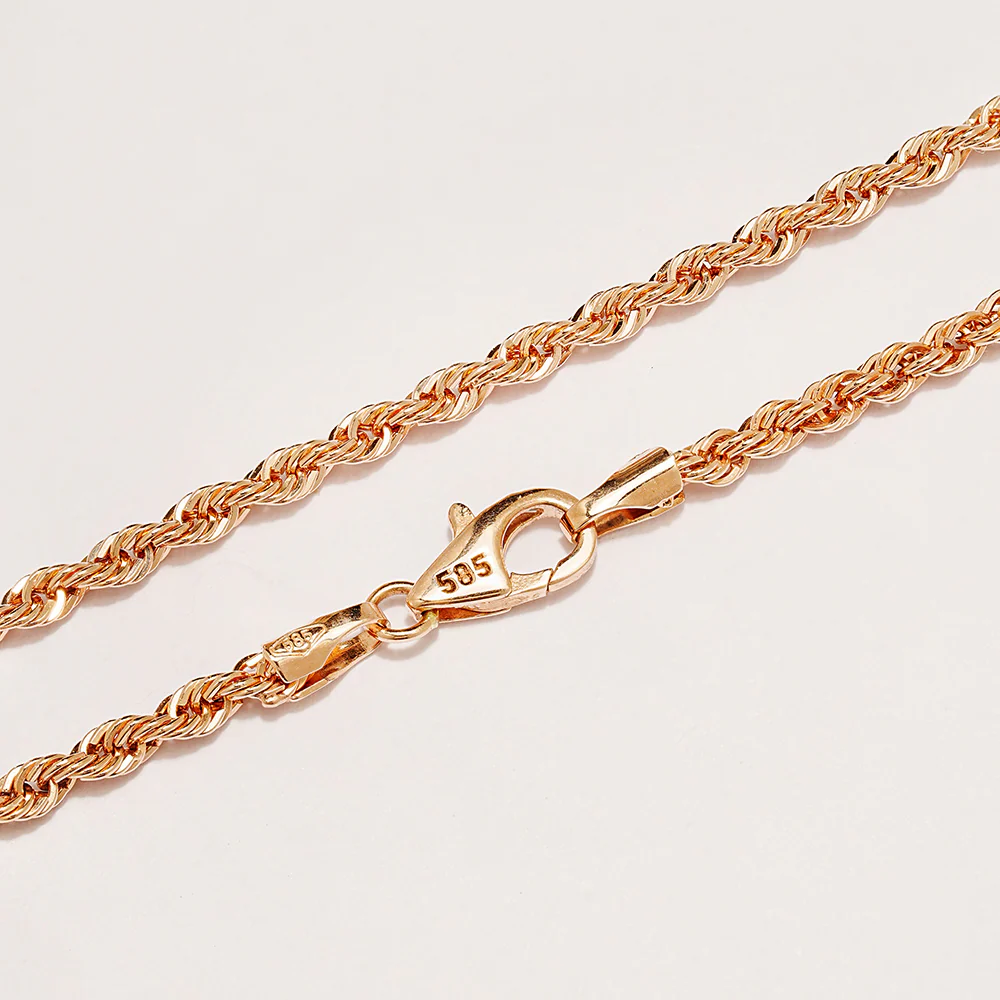 14K Gold Rope Chain Anklet Bracelet - Image 19