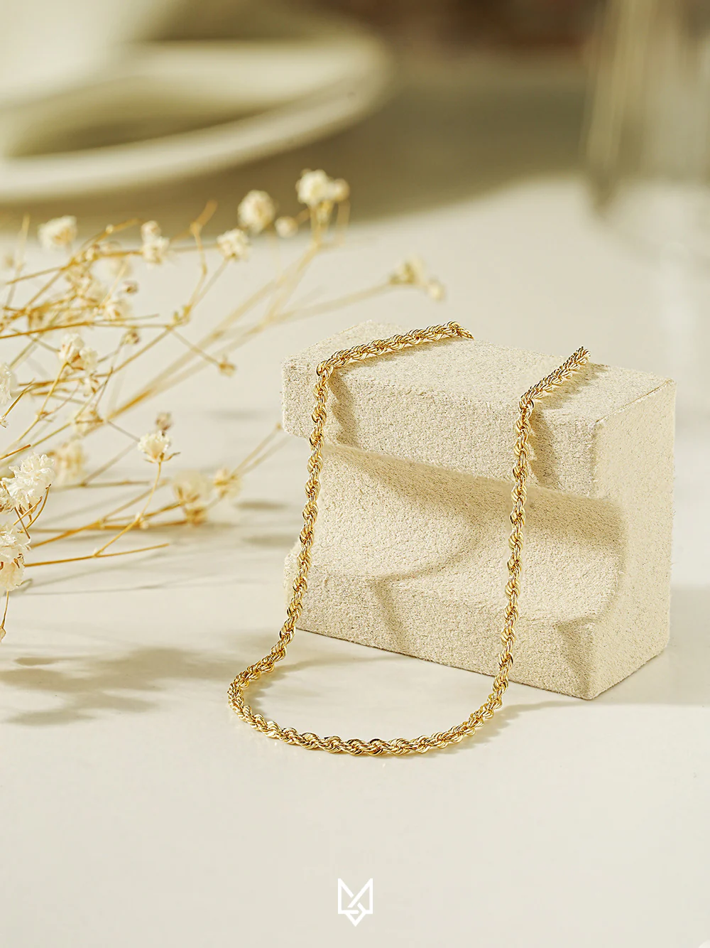 14K Gold Rope Chain Anklet Bracelet - Image 3
