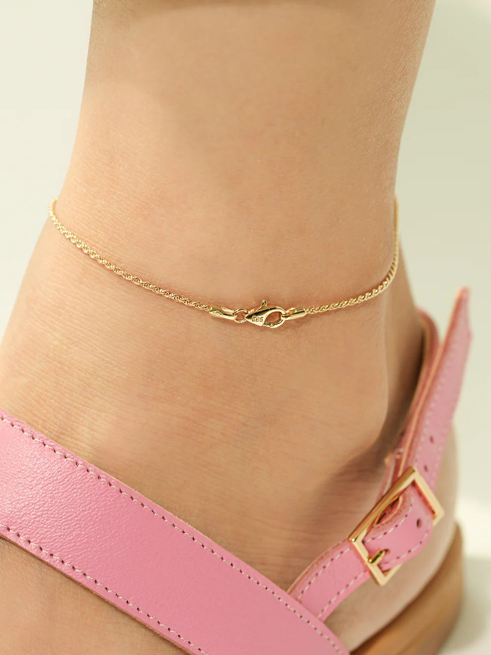 14K Gold Rope Chain Anklet Bracelet - Image 6