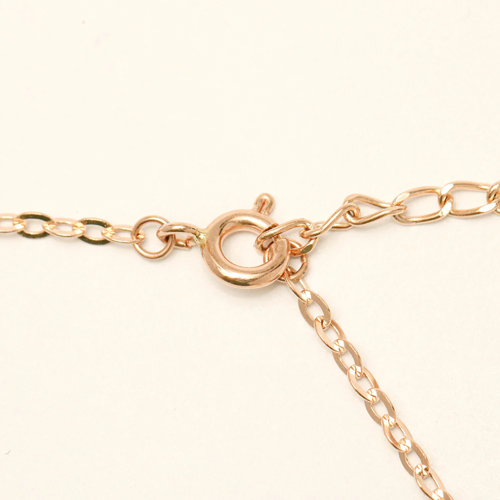 14K 18K Gold Simple Chandal Clip Chain Anklet - Image 10