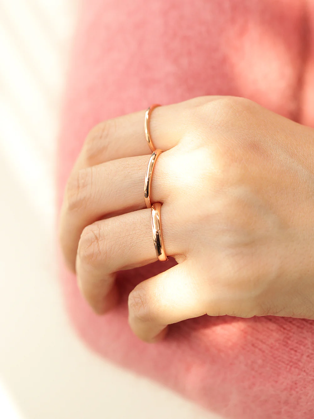 14K 18K Gold Simple Engagement Ring - Image 6
