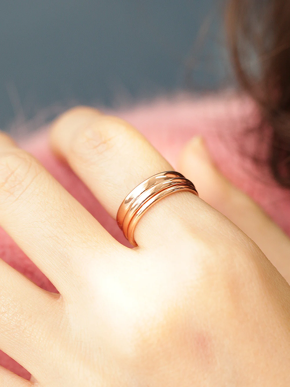 14K 18K Gold Simple Engagement Ring - Image 7