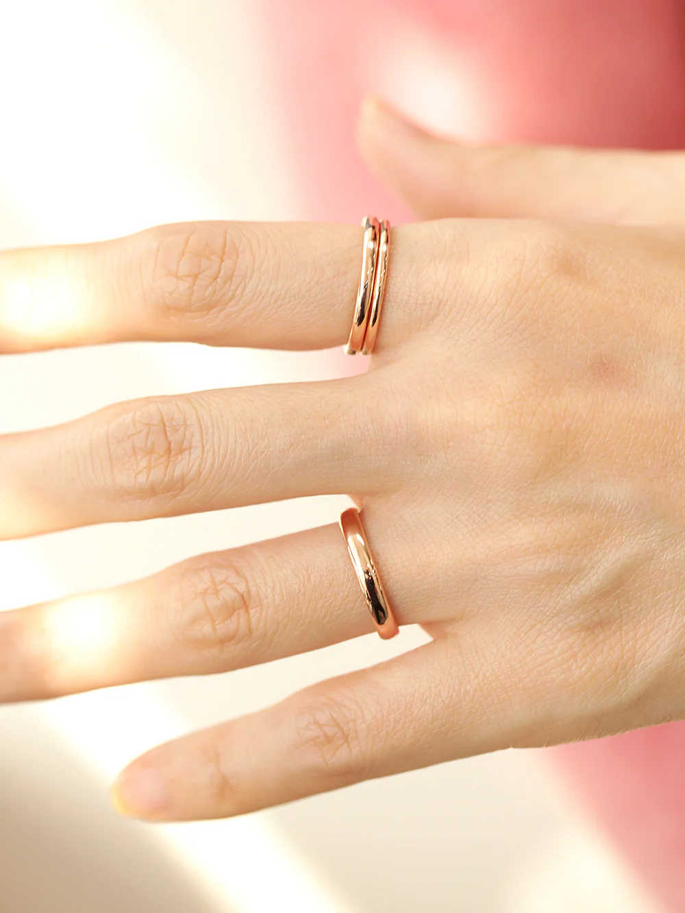14K 18K Gold Simple Engagement Ring - Image 9