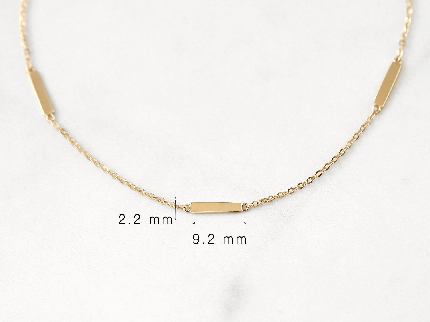 14K 18K Gold simple stick anklet - Image 11