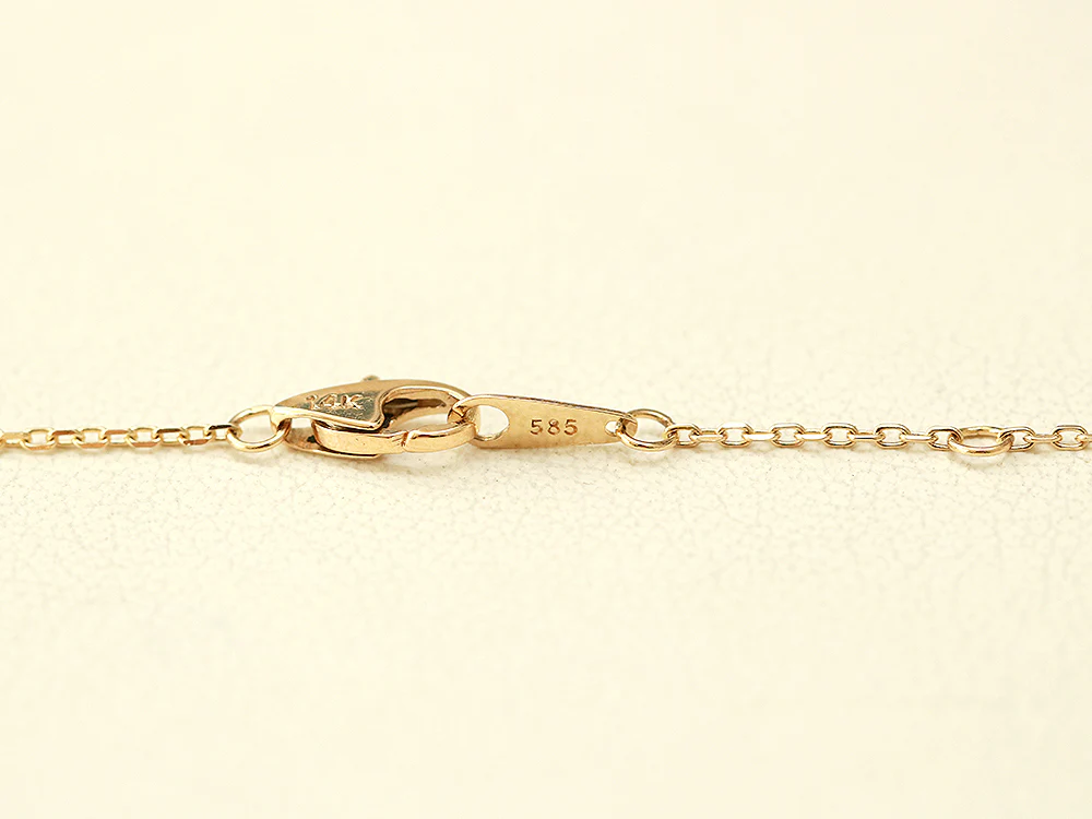14K 18K Gold Simple Stick Necklace - Image 12
