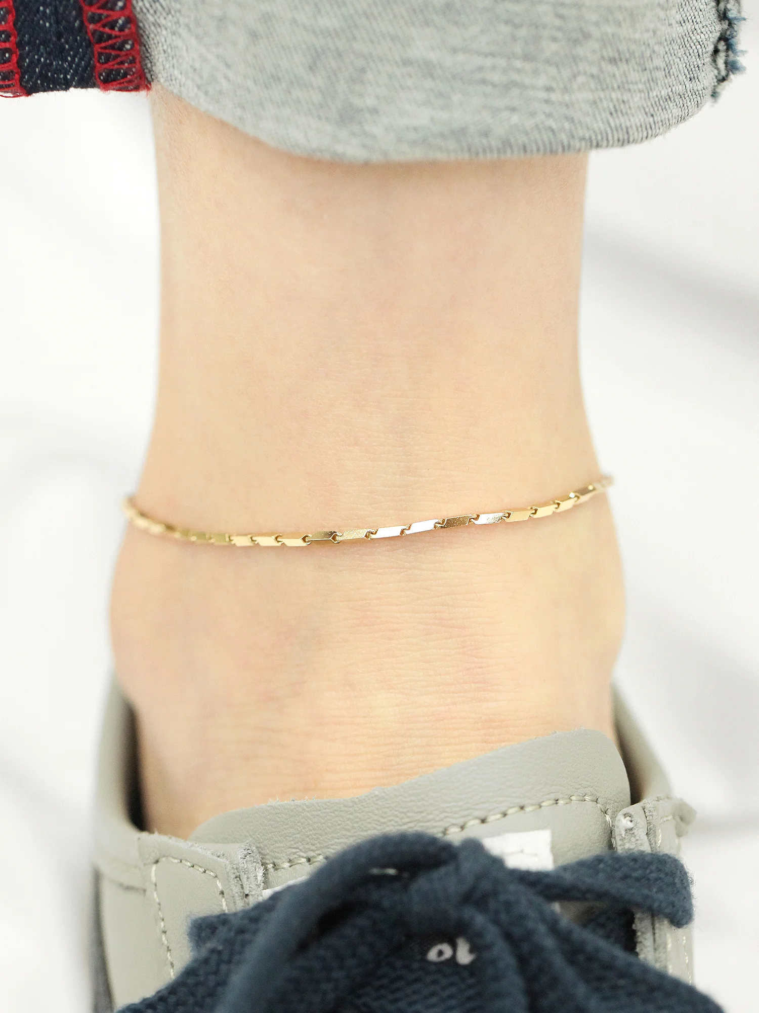14K 18K Gold Style Chain Anklet Bracelet - Image 10