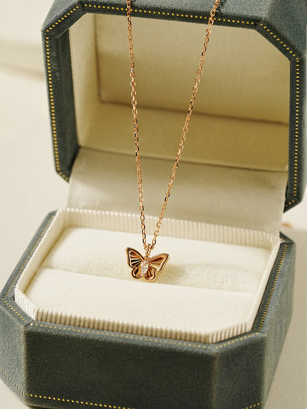 14K 18K Gold Sweet Butterfly Necklace - Image 10