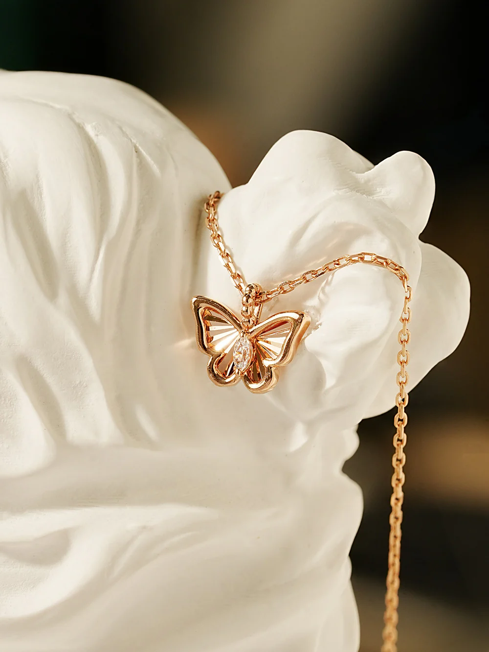 14K 18K Gold Sweet Butterfly Necklace - Image 7