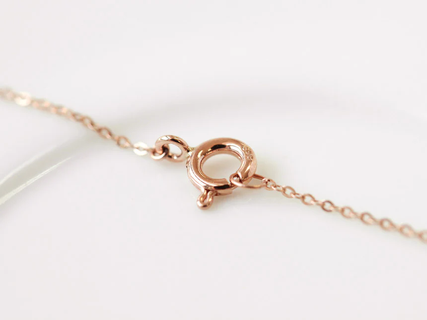 14K 18K Gold Teardrop Necklace - Image 13