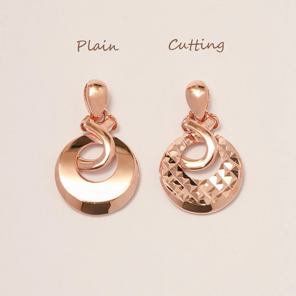 14K 18K Gold Twist Waterdrop Pendant Necklace - Image 12