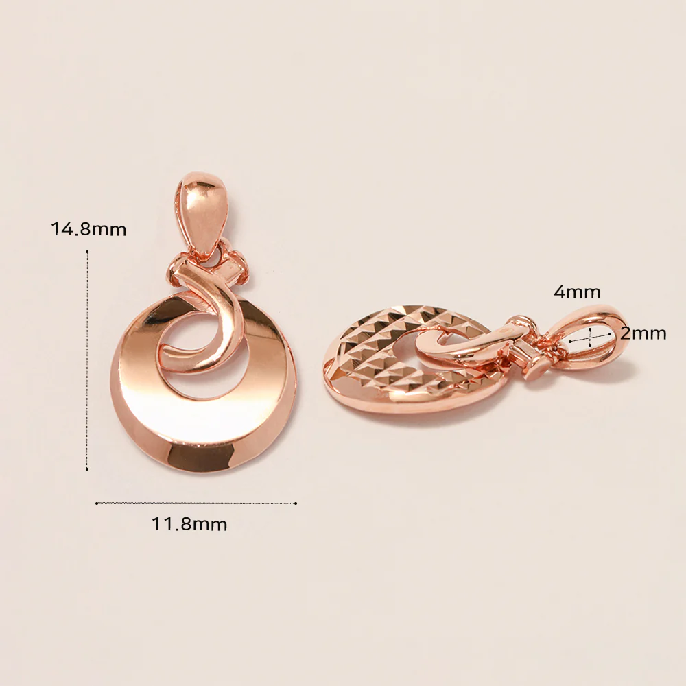 14K 18K Gold Twist Waterdrop Pendant Necklace - Image 13