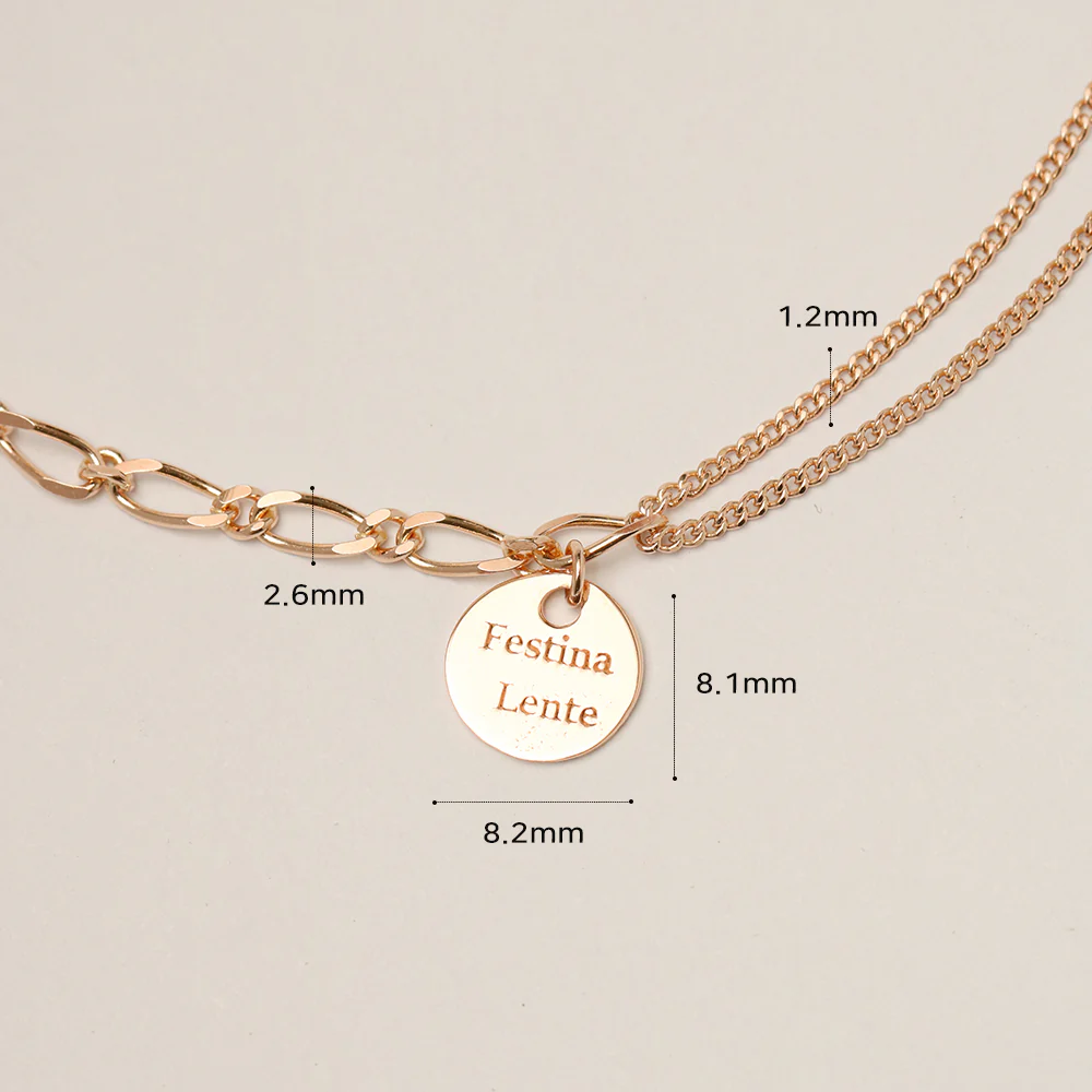 14K 18K Gold Two Way Coin Chain Anklet - Image 11