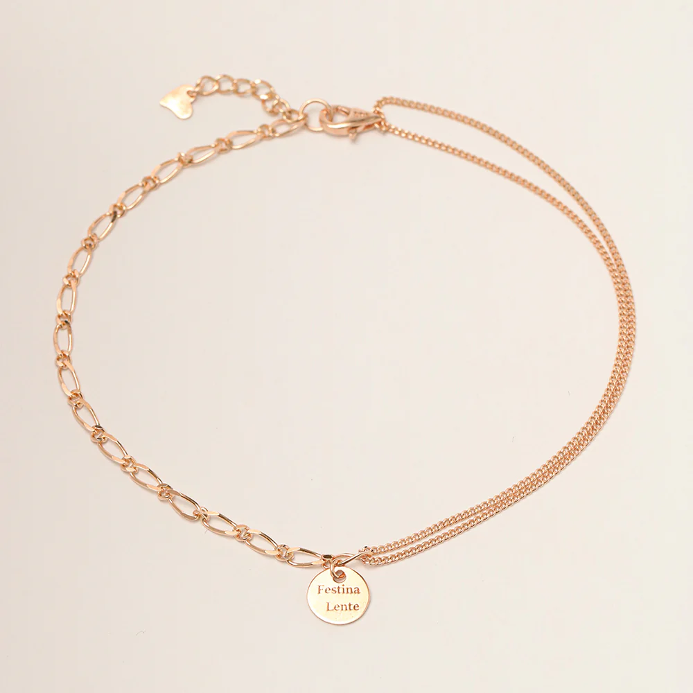 14K 18K Gold Two Way Coin Chain Anklet - Image 9