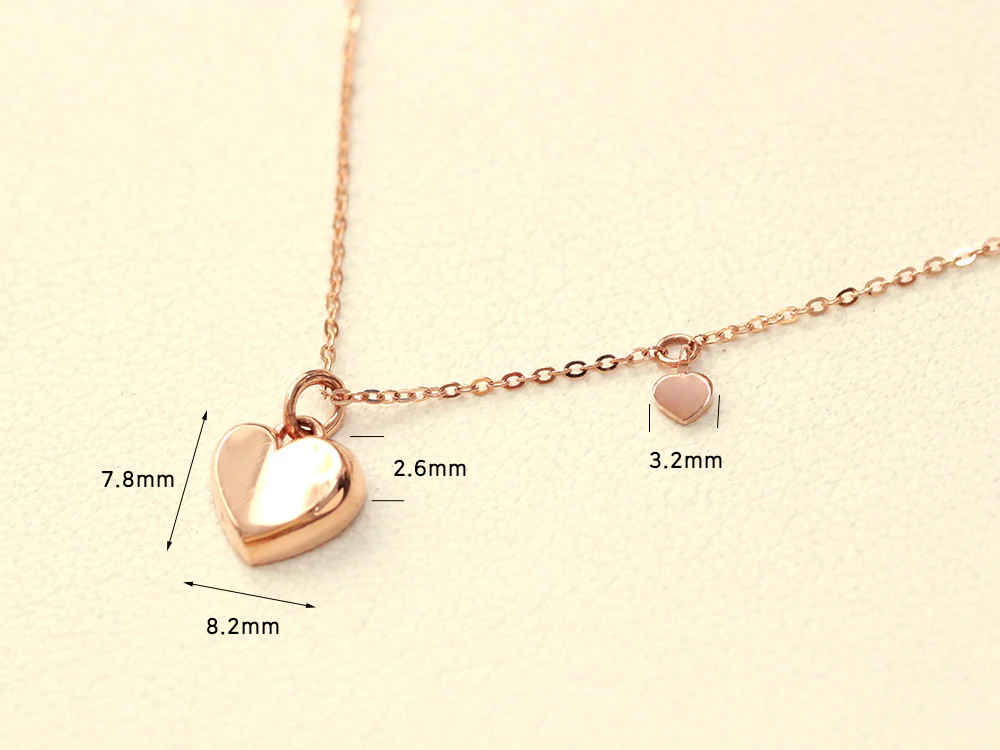 14K 18K Gold Volume Heart Necklace - Image 11