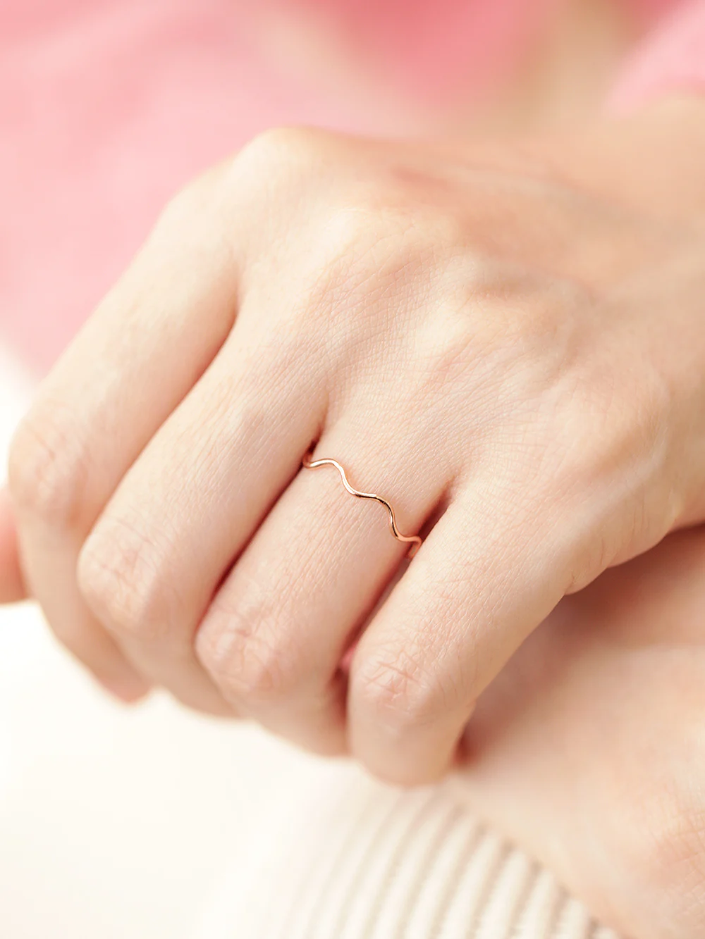14K 18K Gold Wave Ring - Image 8