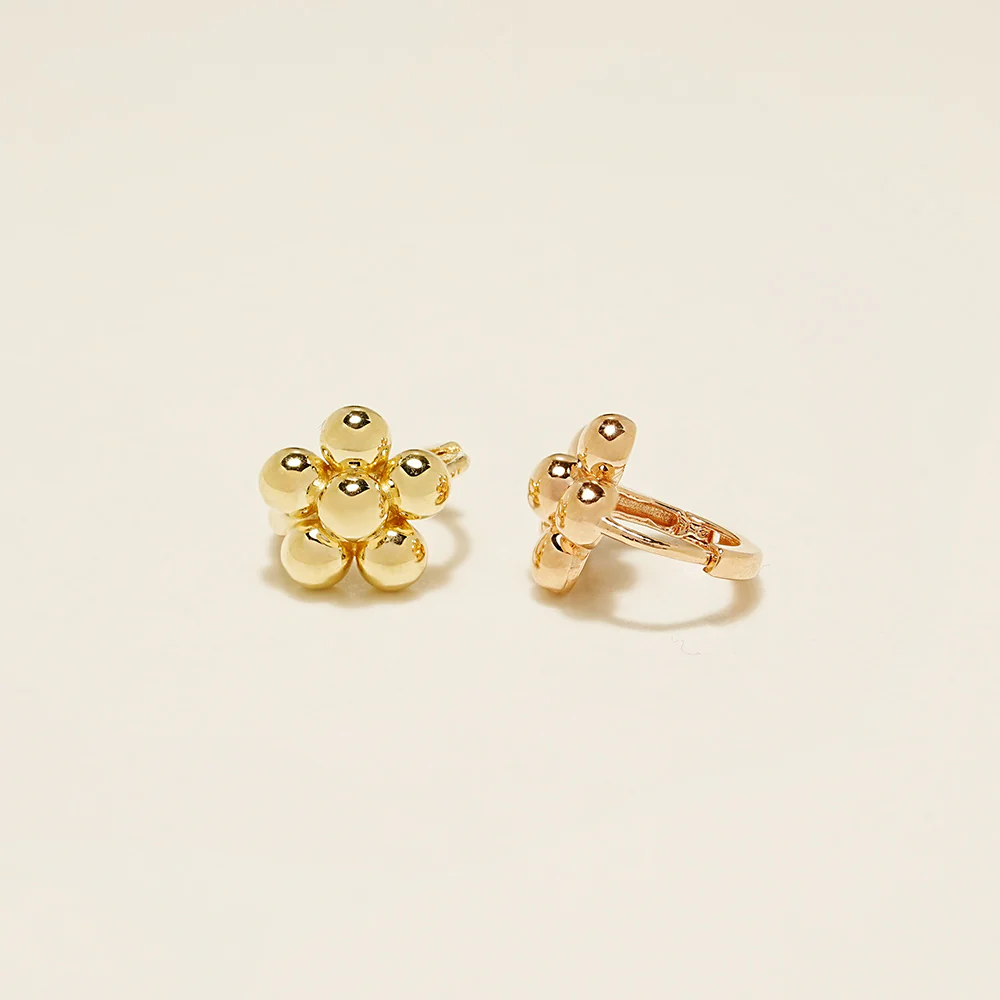 14K 18K Grape Flower Cartilage Hoop Earring - Image 10