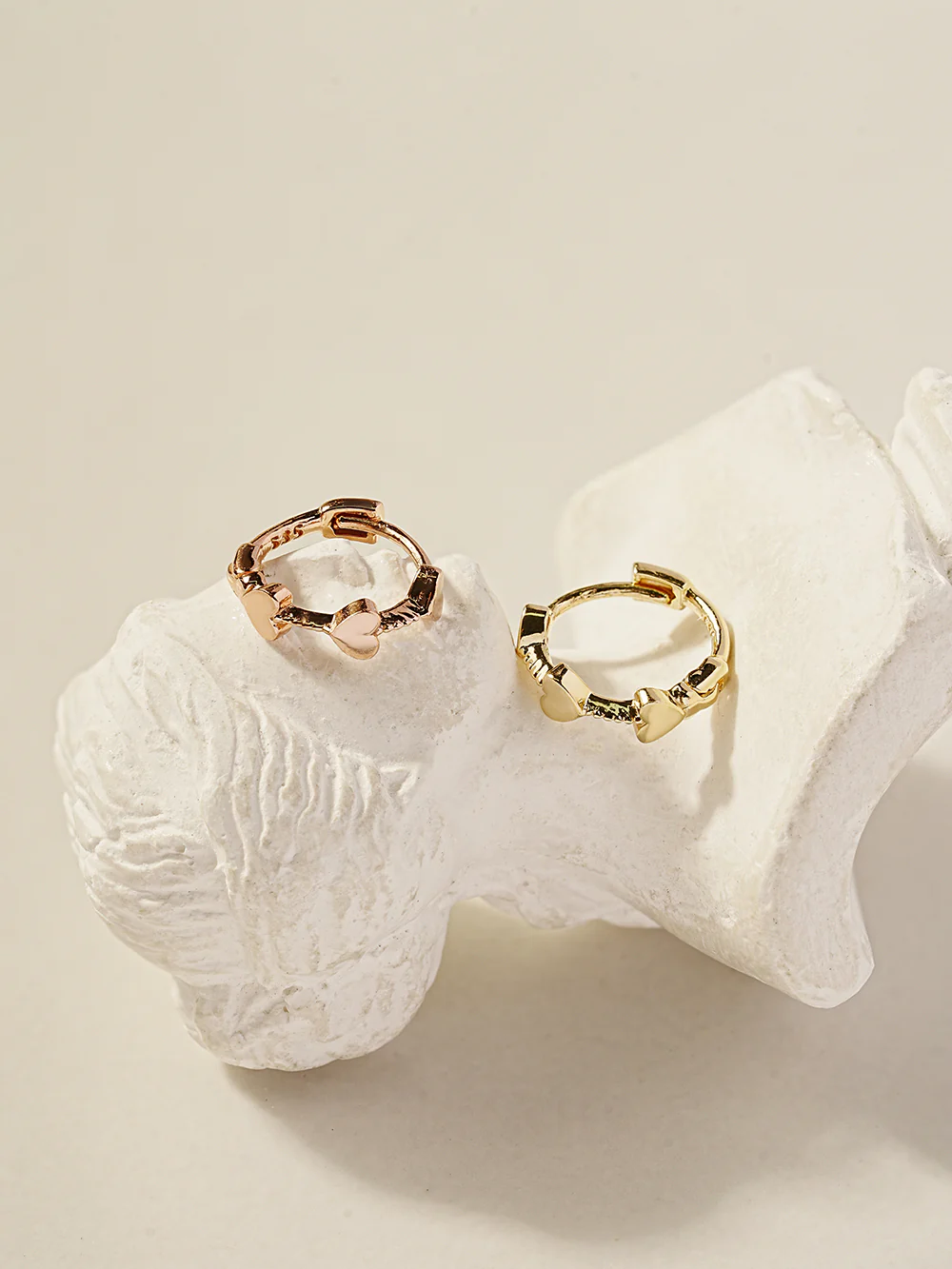 14K 18K Heart dot Cartilage Hoop Earring - Image 11
