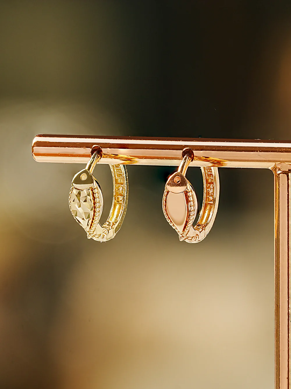 14K 18K Lucky Fish Cartilage Hoop Earring - Image 5