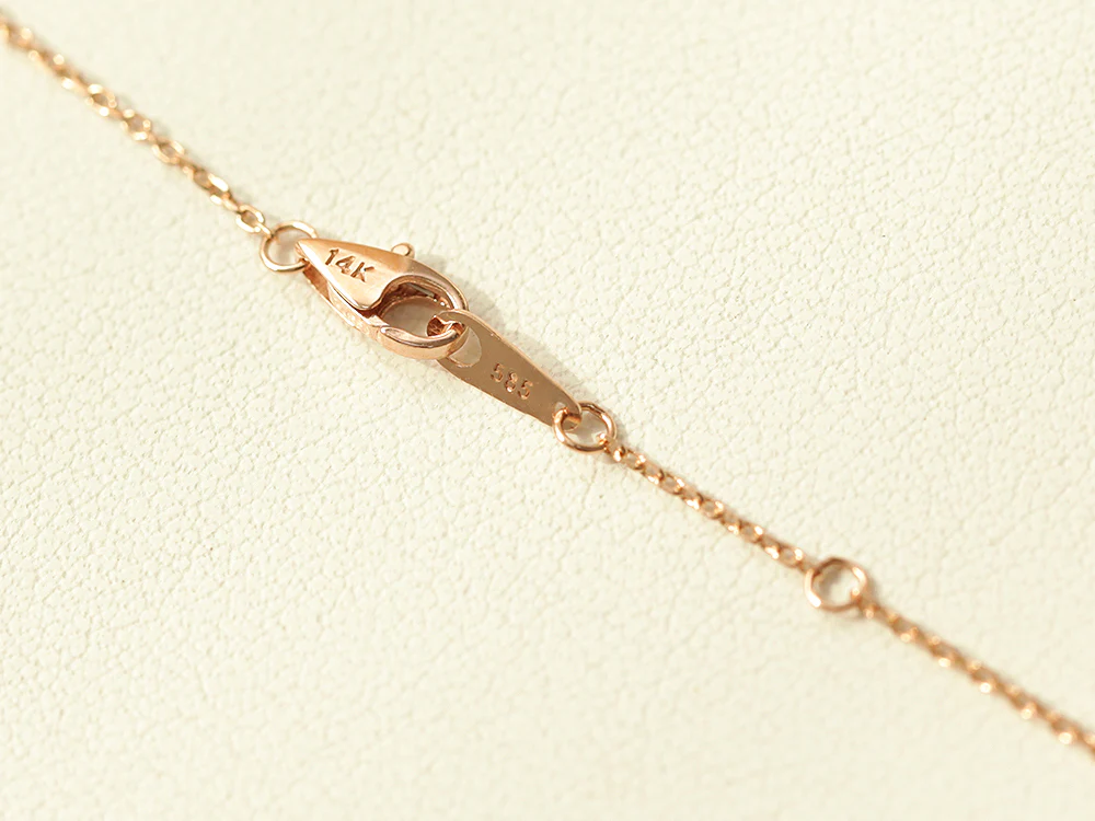14K 18K Gold Mini Double Heart Necklace - Image 9