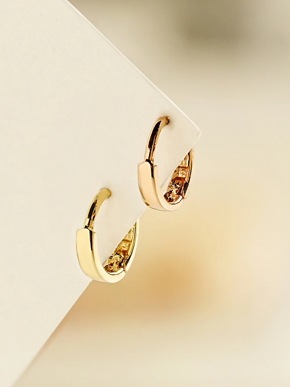 14K 18K Mini Flat Cartilage Hoop Earring