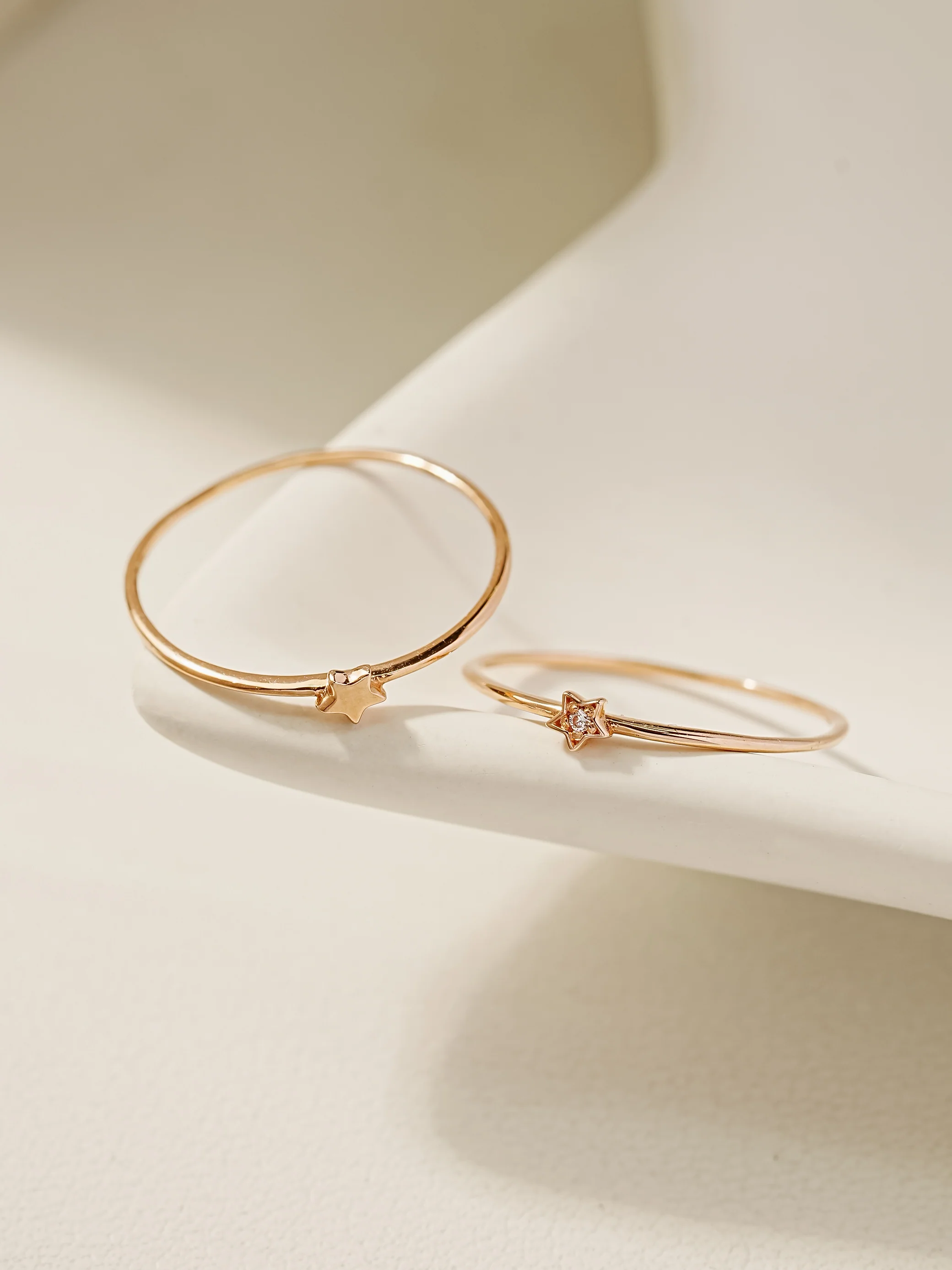 14K 18K Minimi Star Layered Ring - Image 15