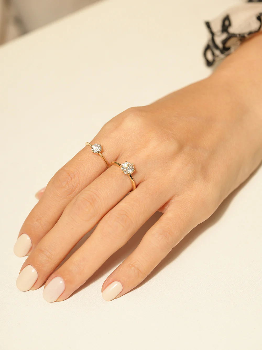 14K 18K Moissanite 6 Pronged Ring - Image 10