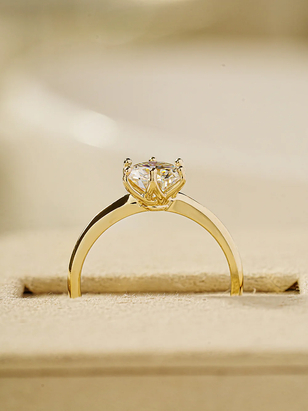 14K 18K Moissanite 6 Pronged Ring - Image 11