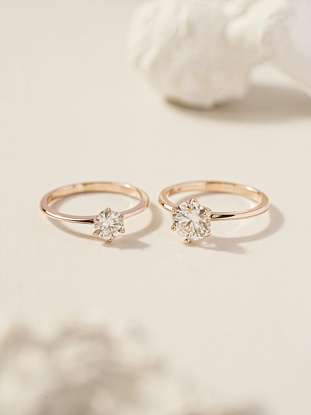 14K 18K Moissanite 6 Pronged Ring - Image 14
